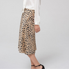 Designer 100% reine Maulbeer -gedruckte Leopard mit mittlerer Länge Seidenröcke für Frauen