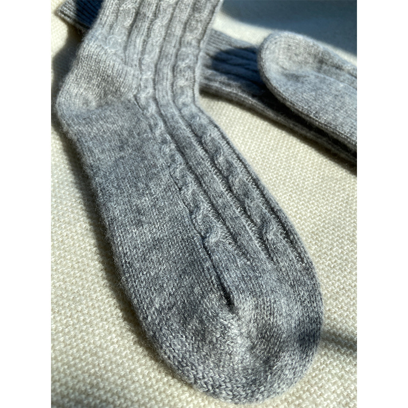 Großhandel 100% reine Kaschmir-Socken Beste superweiche Bett-Manschetten-Socken chinesischer Lieferant