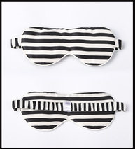 Private Label Luxury Printed Stripe Real Pure Maulbeerseide Schlafende Augenmaske in loser Schüttung