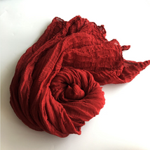Kundenspezifischer einfarbiger natürlicher pflanzengefärbter gefärbter Leinenschal-Schal China-Lieferant