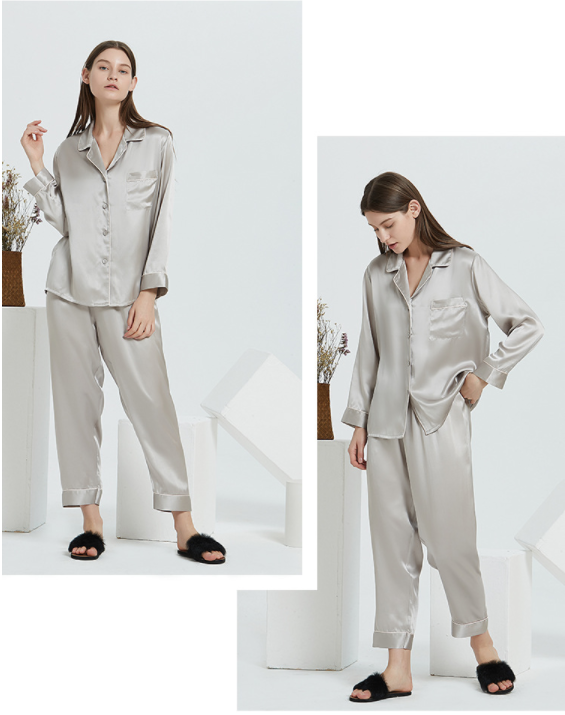 Benutzerdefinierte Seidenpyjamas Personalisierte Pyjamas