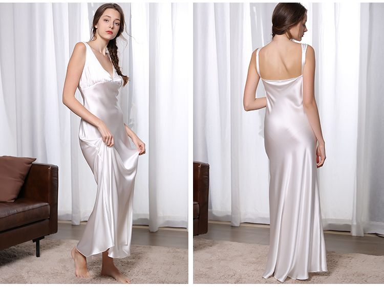 Anbieter Custom Printing Lavendel Elegante Abend Party Wear Seidenkleid Damen