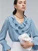  Trendy Damen Langarm Seidenbluse Design von kundenspezifischen Kleidungsherstellern